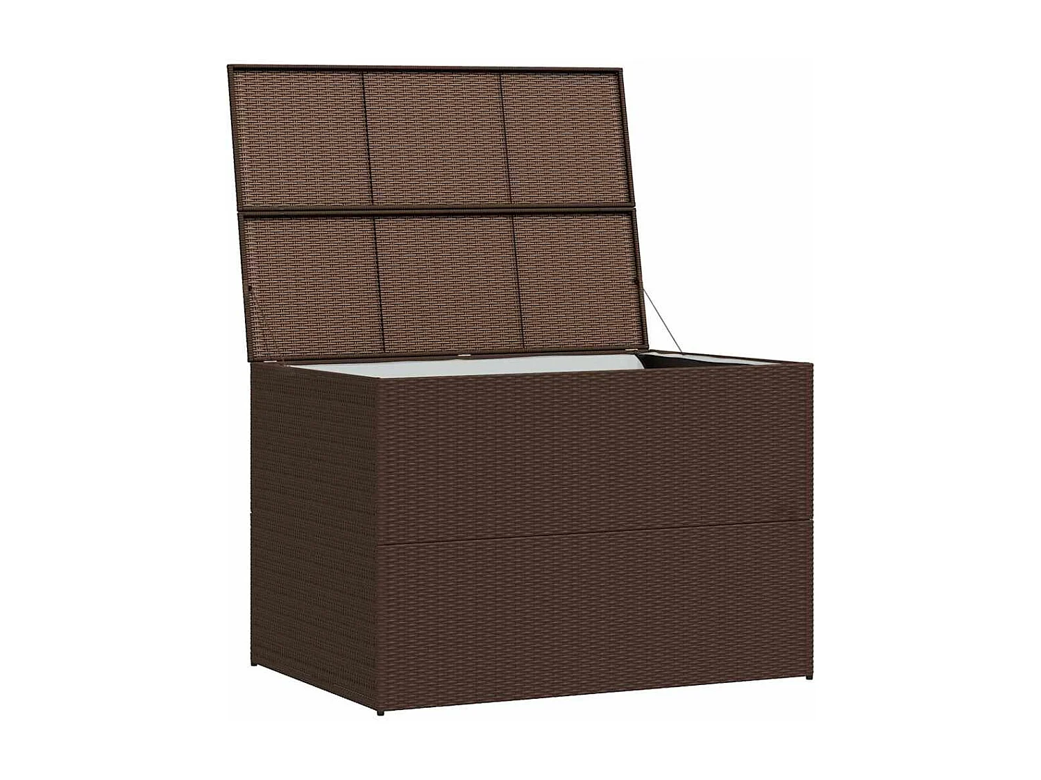 Boîte de stockage de jardin marron 150x100x100cm Résine tressée