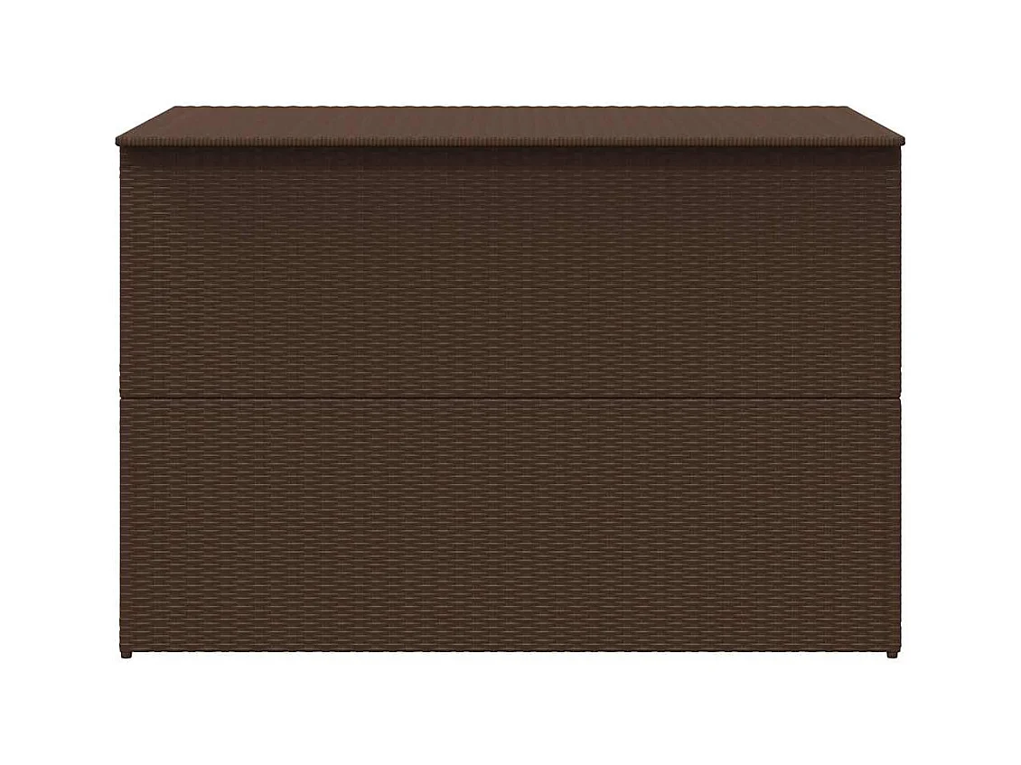 Boîte de stockage de jardin marron 150x100x100cm Résine tressée