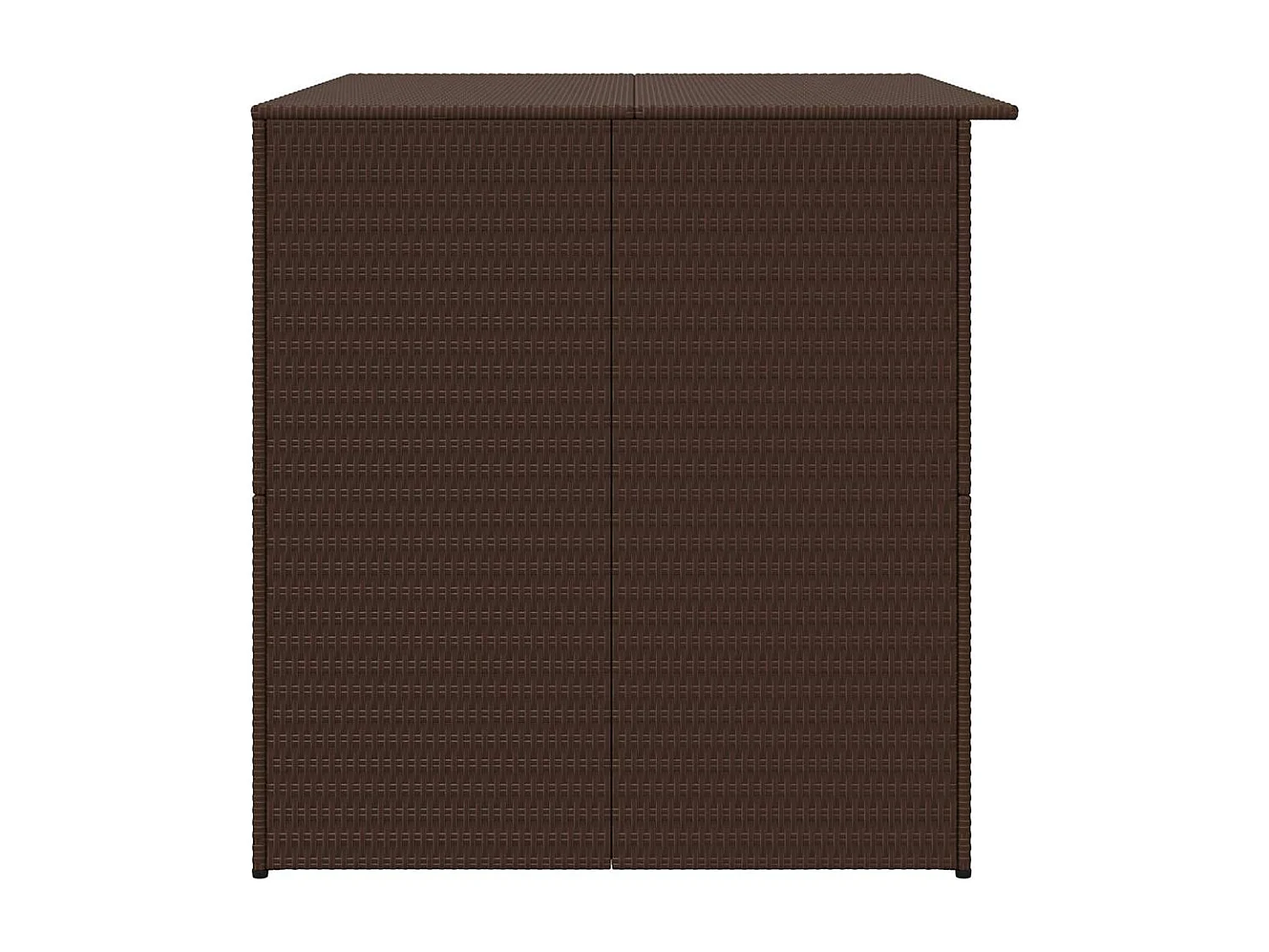 Boîte de stockage de jardin marron 150x100x100cm Résine tressée