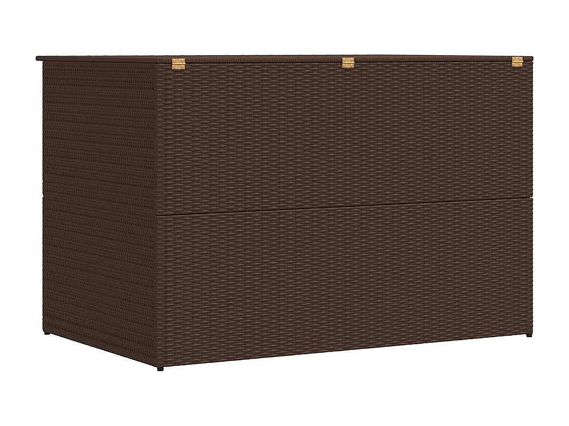 Boîte de stockage de jardin marron 150x100x100cm Résine tressée