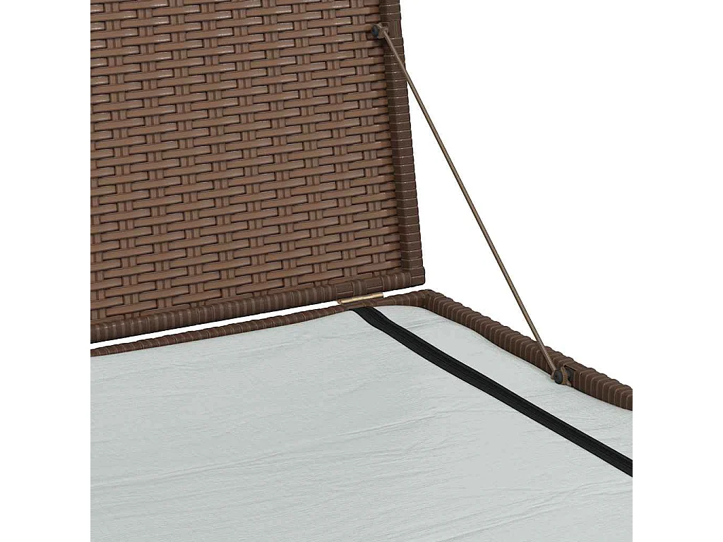Boîte de stockage de jardin marron 150x100x100cm Résine tressée