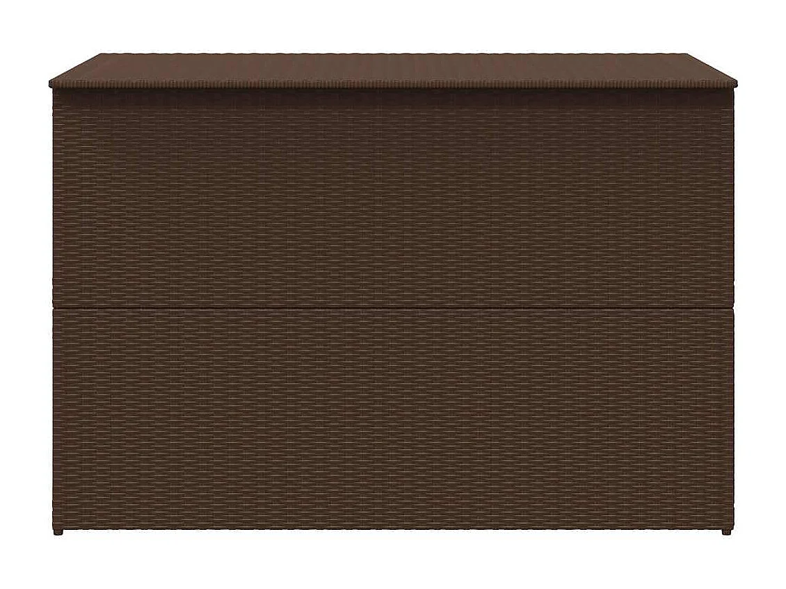 Boîte de stockage de jardin marron 150x100x100cm Résine tressée