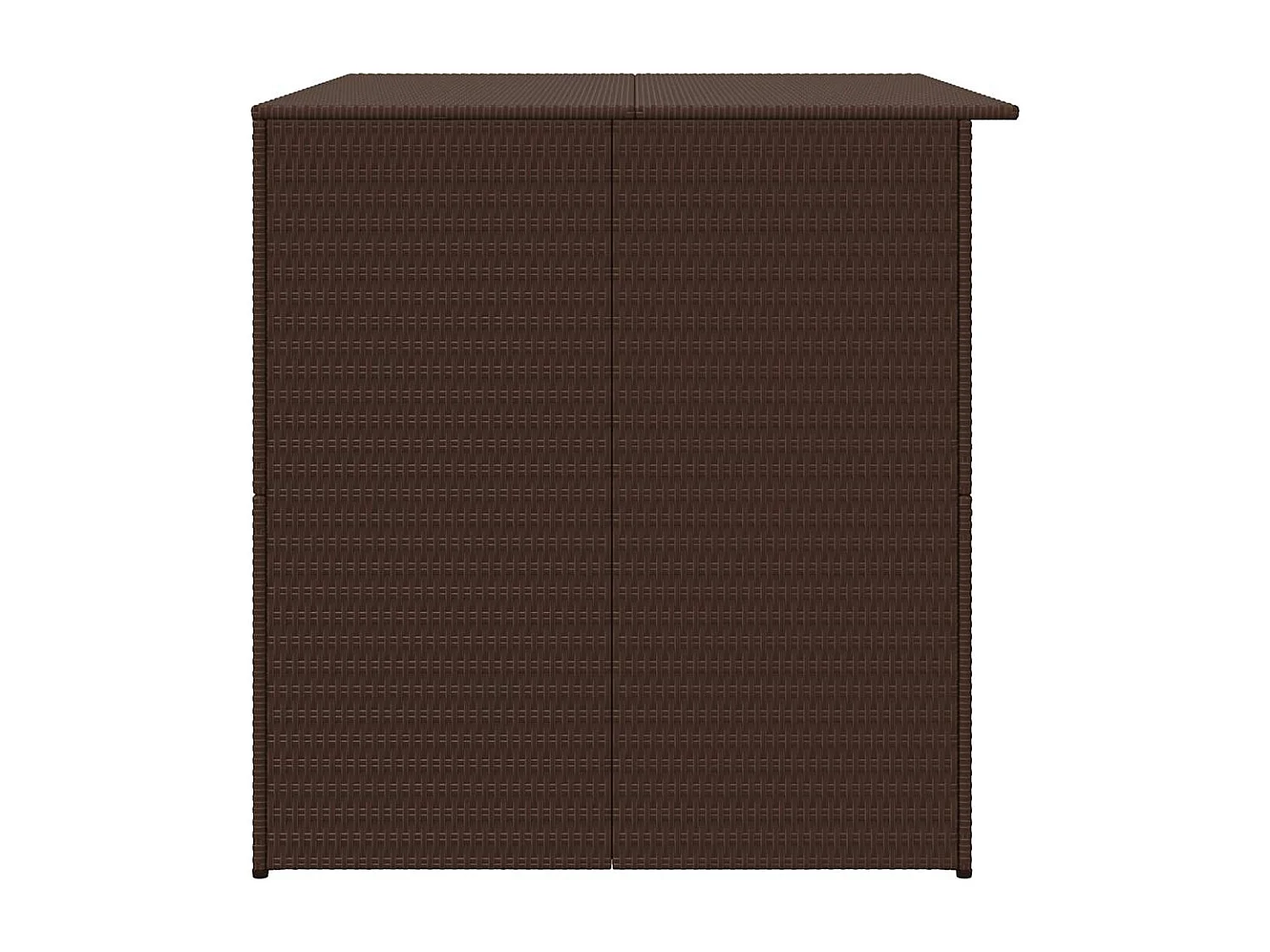 Boîte de stockage de jardin marron 150x100x100cm Résine tressée