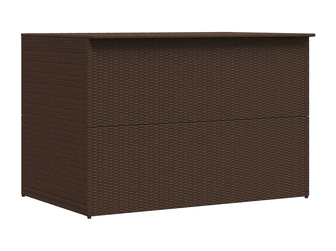 Boîte de stockage de jardin marron 150x100x100cm Résine tressée