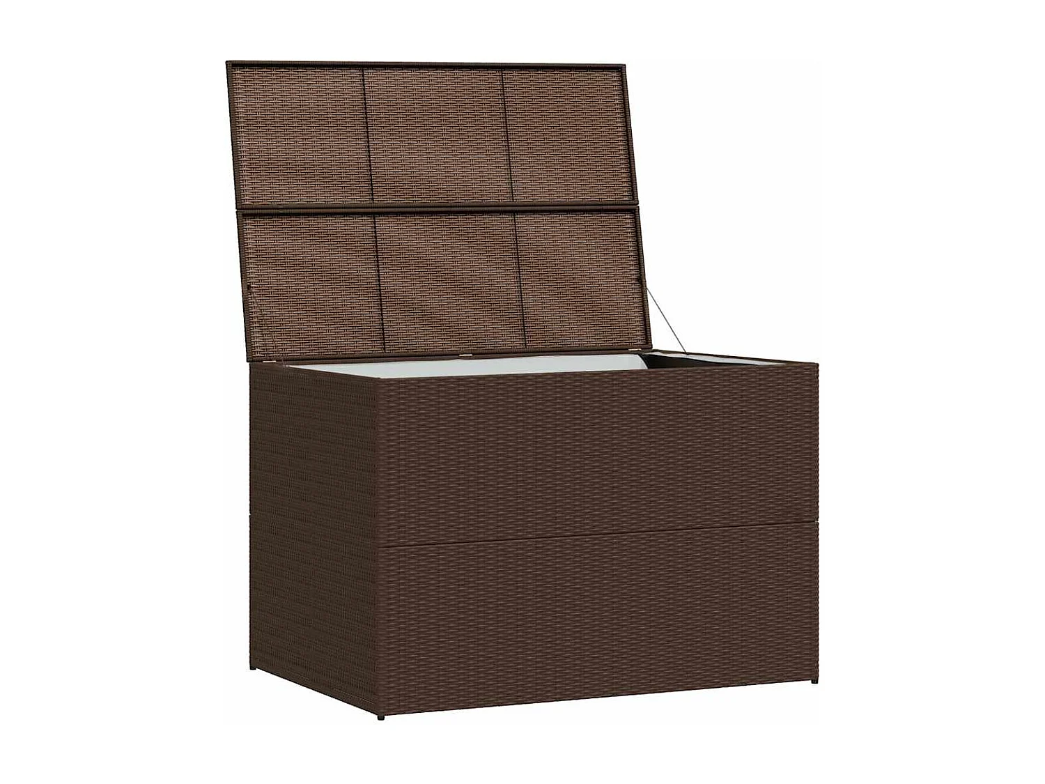 Boîte de stockage de jardin marron 150x100x100cm Résine tressée