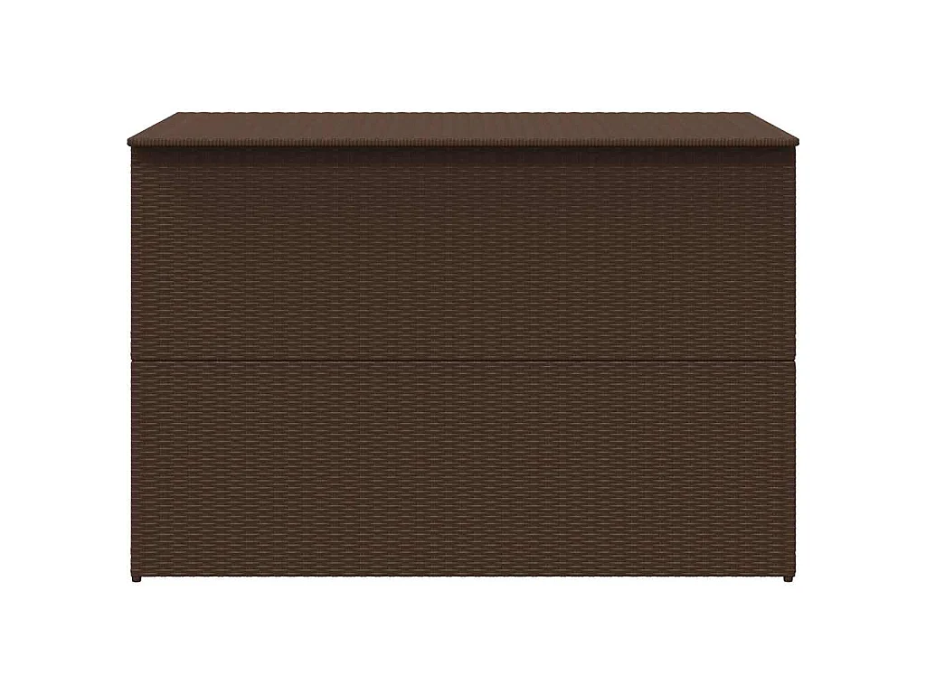 Boîte de stockage de jardin marron 150x100x100cm Résine tressée