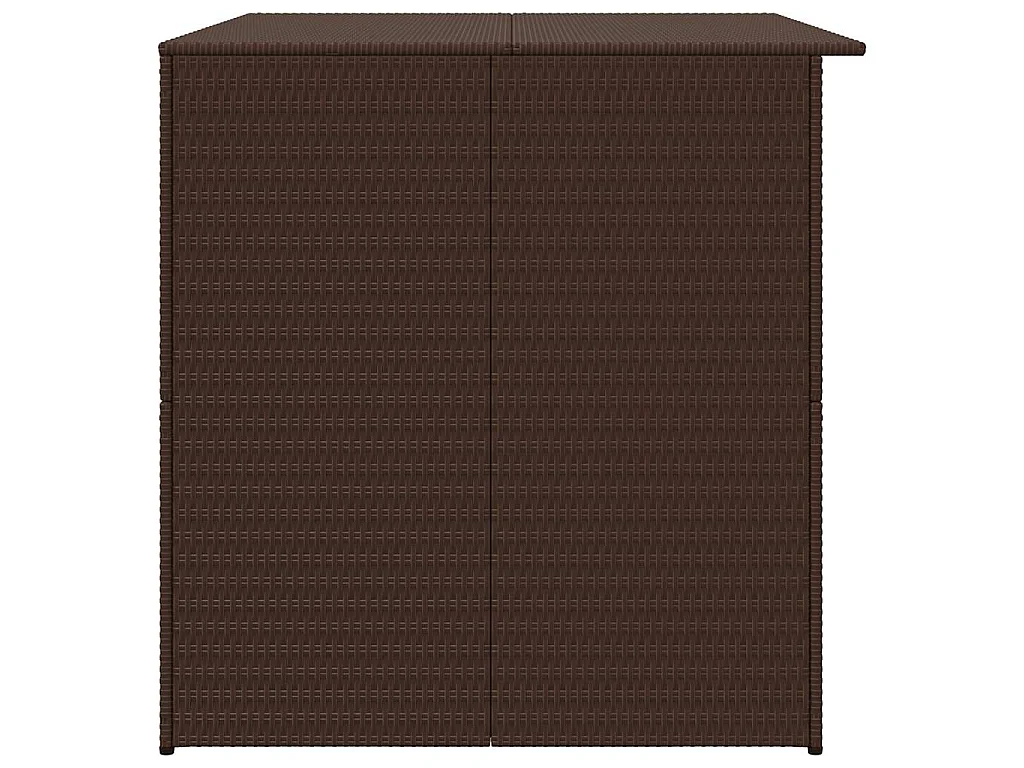 Boîte de stockage de jardin marron 150x100x100cm Résine tressée