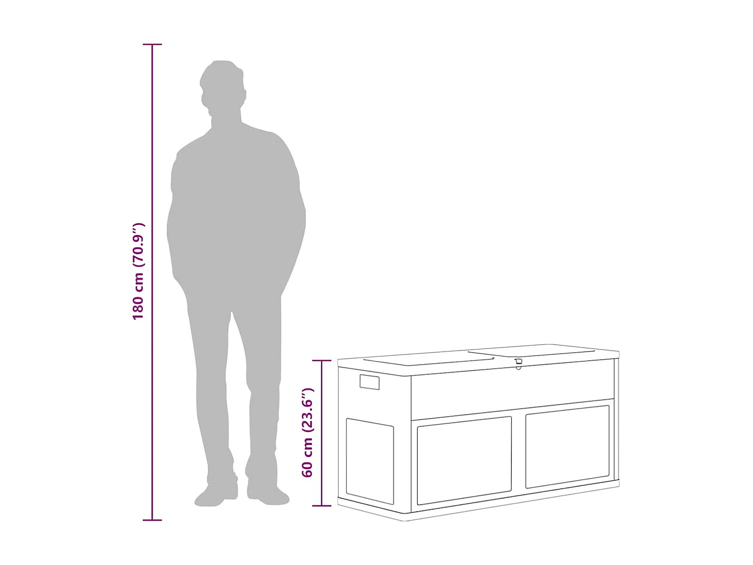 Baule da Giardino 320 L Nero