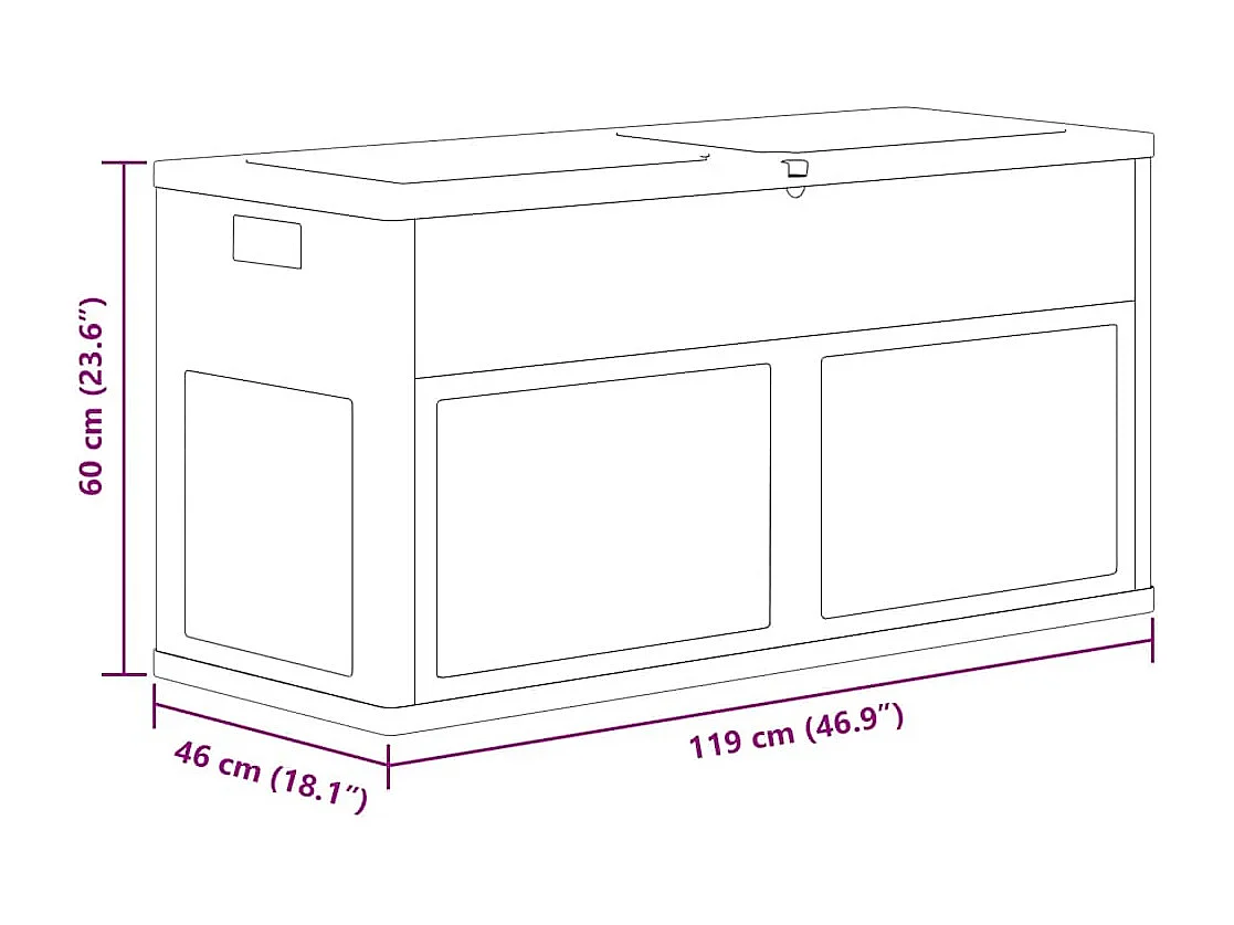 Boîte de rangement de jardin 320 L Noir