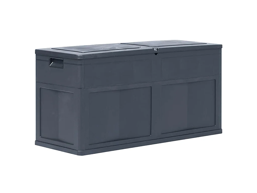 Caixa de arrumação para jardim 320 L preto