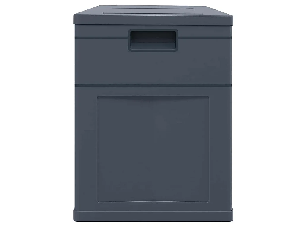 Caixa de arrumação para jardim 320 L preto