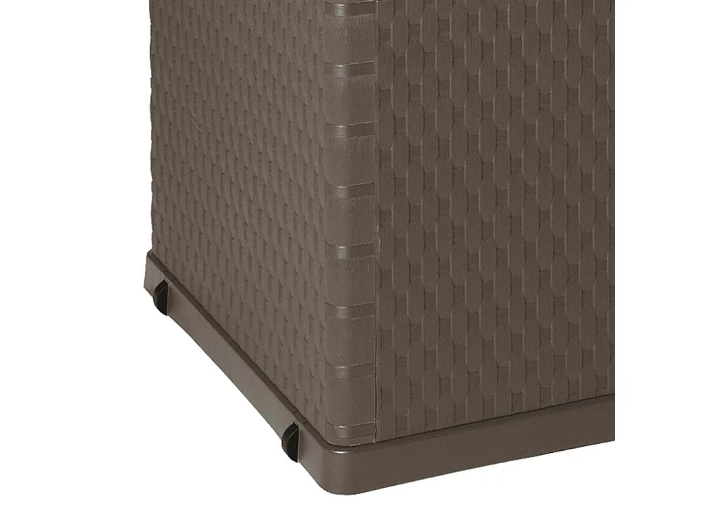 Tuinbox 120x56x63 cm polypropeen rattan bruin