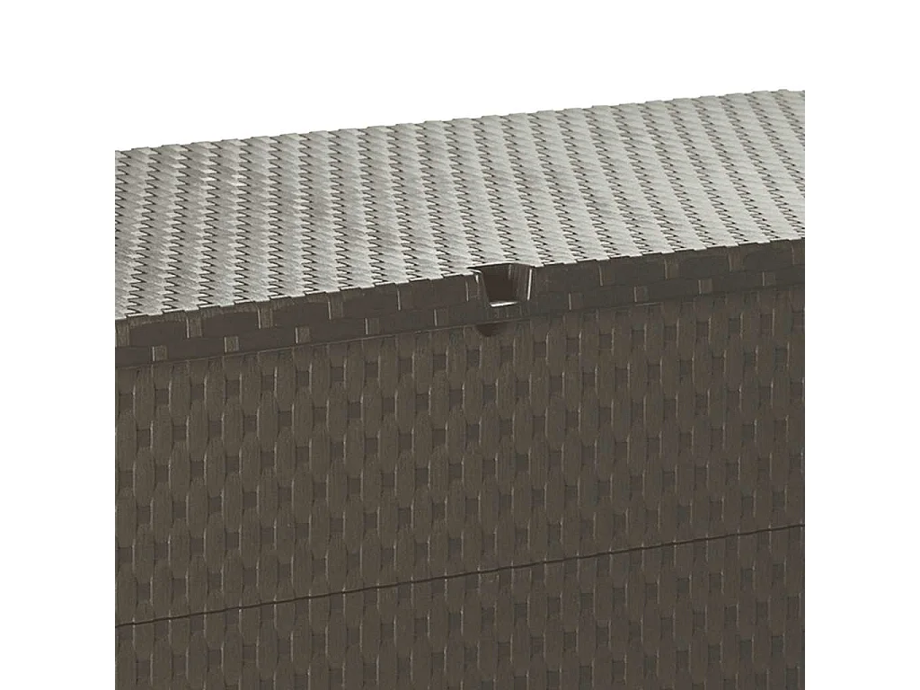 Móvel de arrumação para jardim 120x56x63 cm vime PE castanho