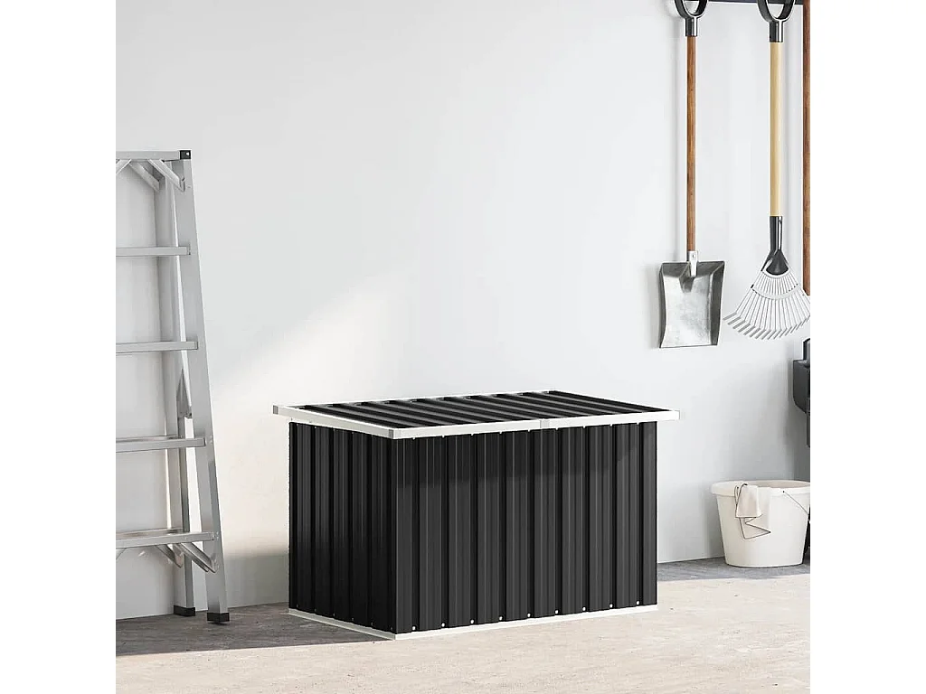 Boîte de rangement de jardin Anthracite 109x67x65 cm