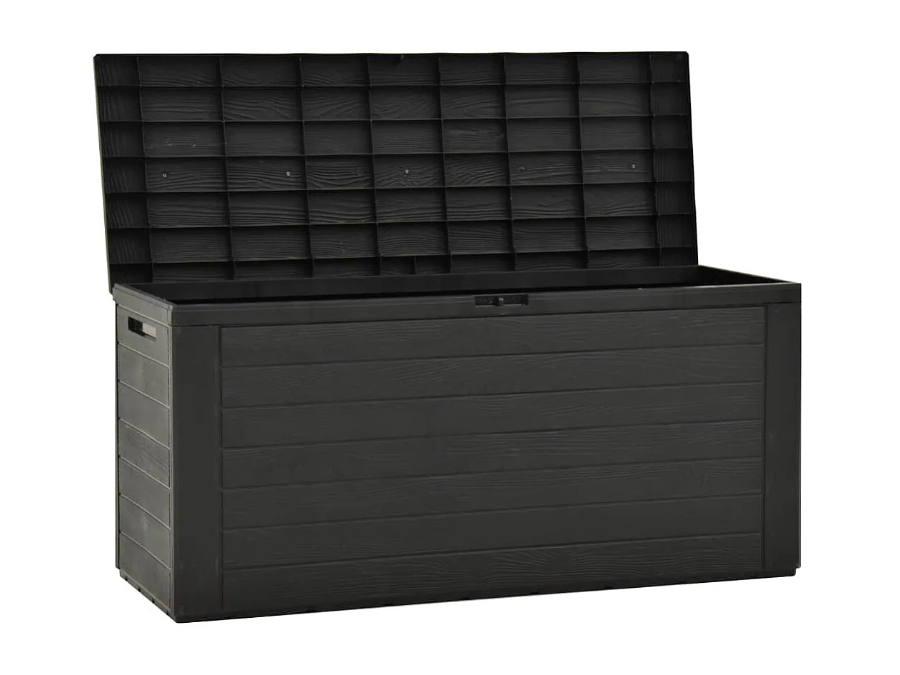Boîte de rangement de jardin Anthracite 116x44x55 cm