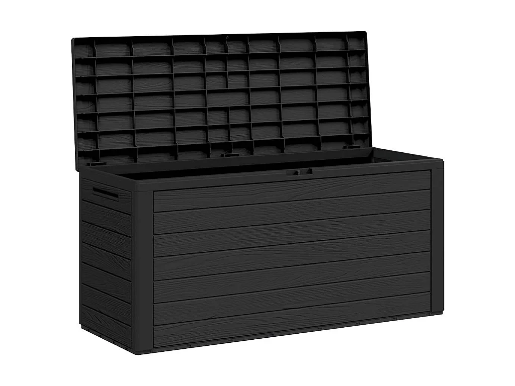 Boîte de rangement de jardin Anthracite 116x44x55 cm