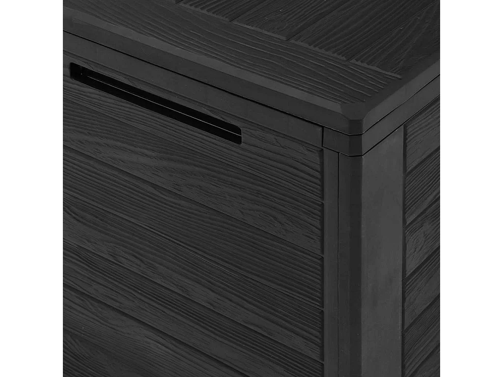 Boîte de rangement de jardin Anthracite 116x44x55 cm