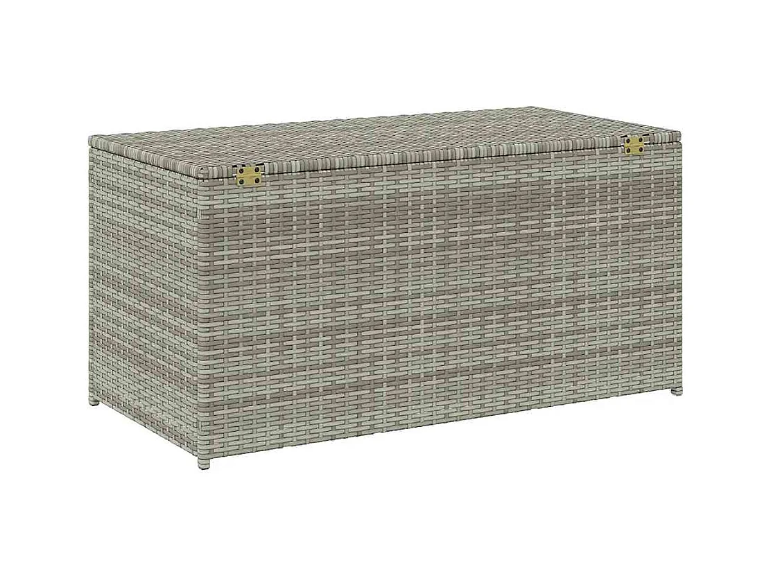 Gartenbox Poly Rattan 100x50x50 cm Grau