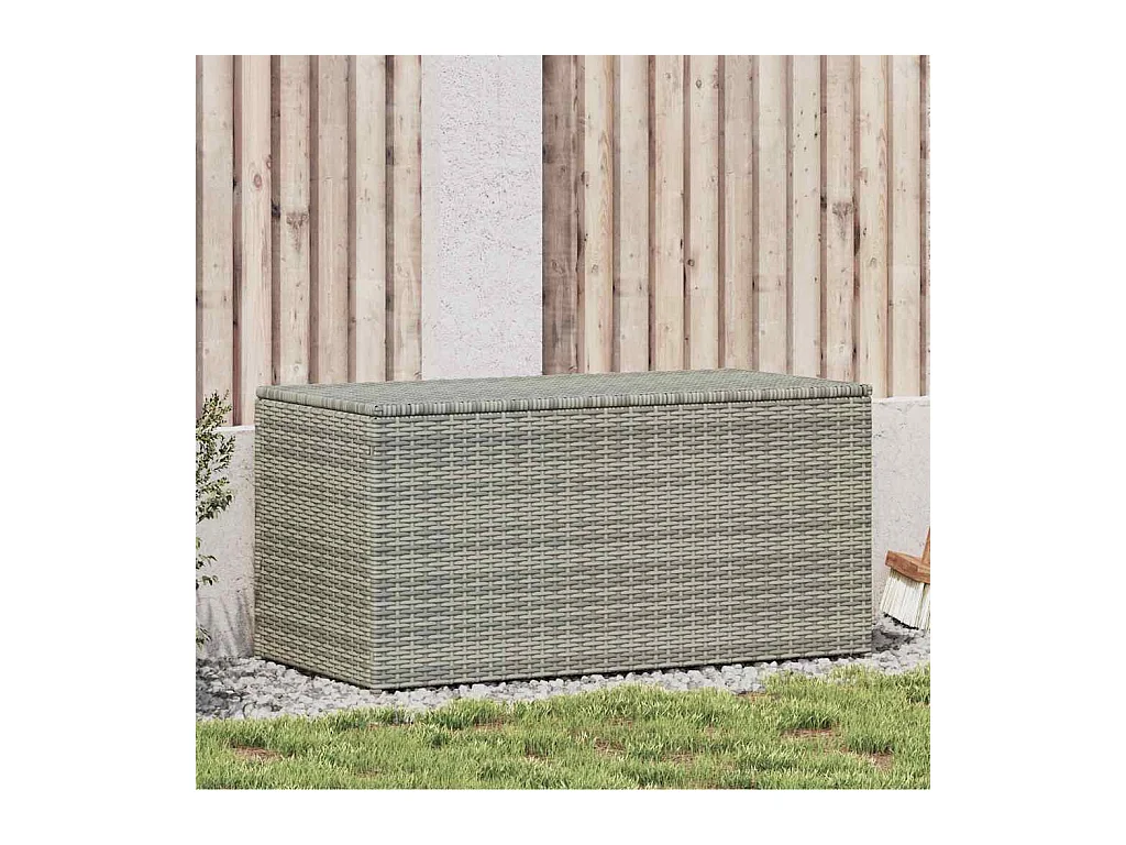 Gartenbox Poly Rattan 100x50x50 cm Grau