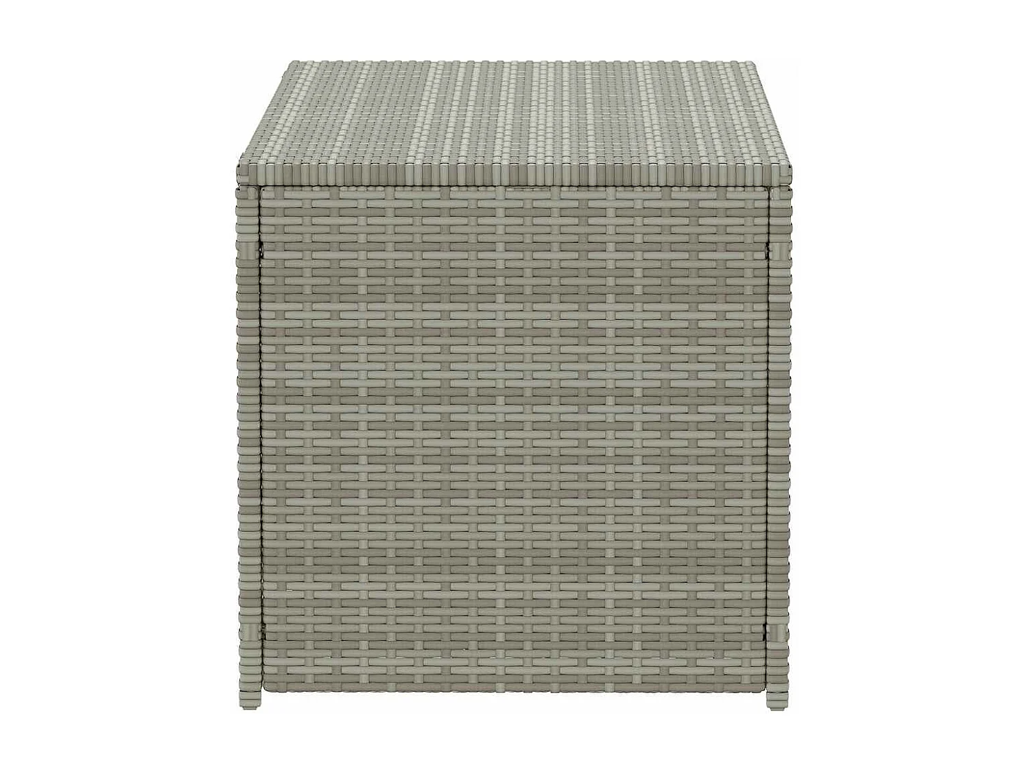 Baule da Giardino in Polyrattan 100x50x50 cm Grigio