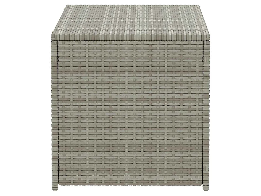 Baule da Giardino in Polyrattan 100x50x50 cm Grigio
