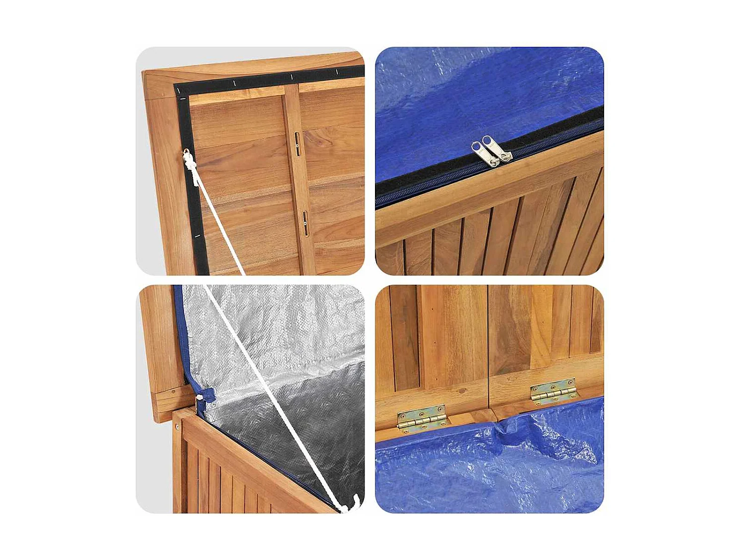 Gartenbox 150x50x55 cm Massivholz Teak