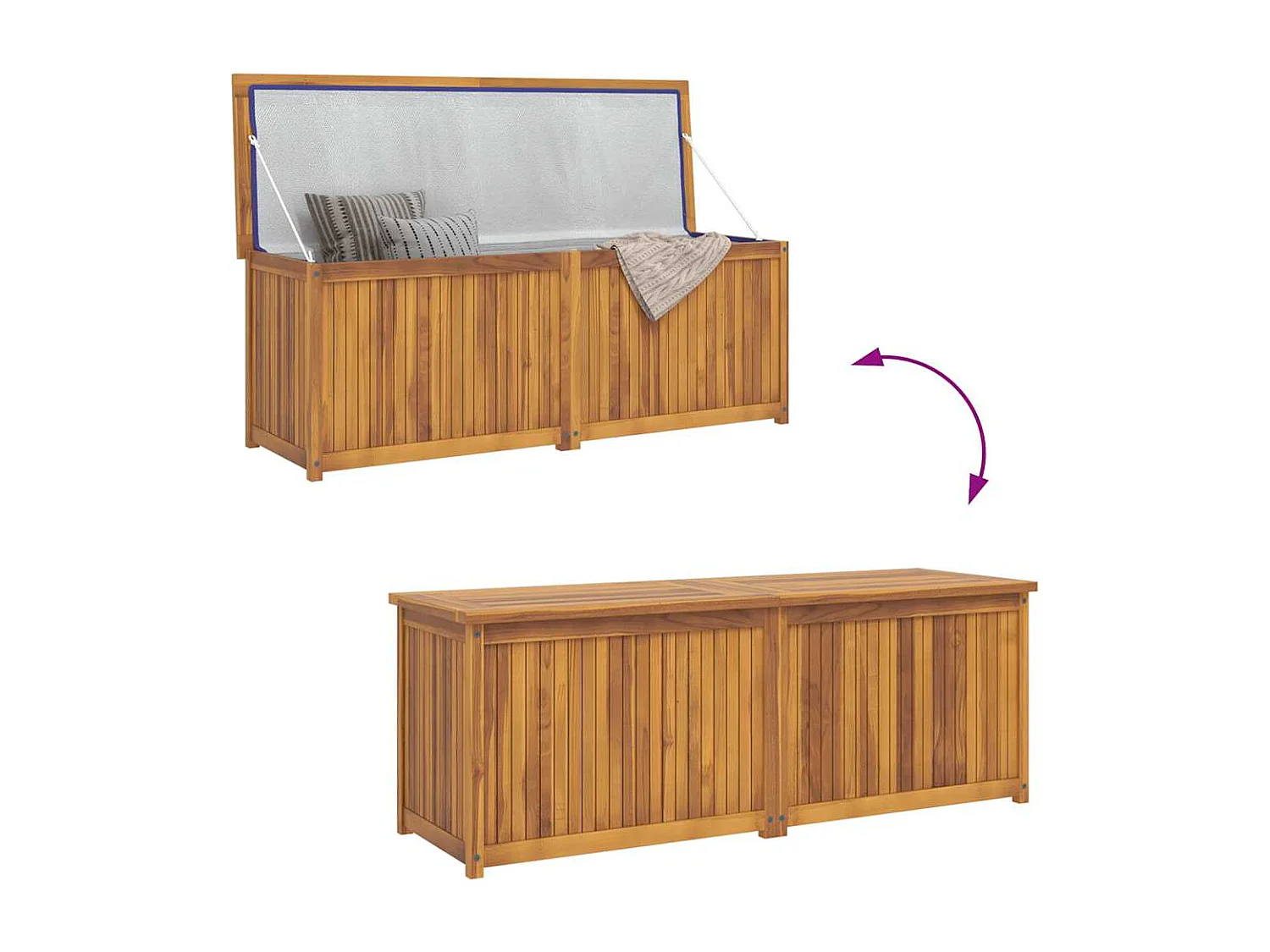 Boîte de jardin 150x50x55 cm Bois massif de teck