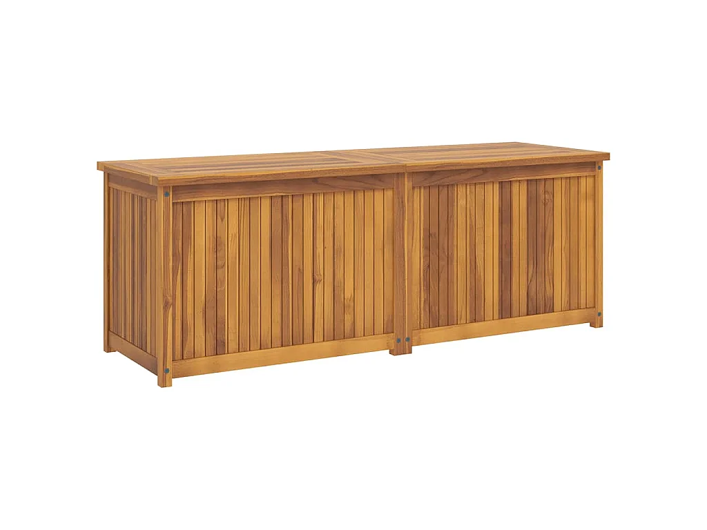 Baúl de jardín madera maciza de teca 150x50x55 cm