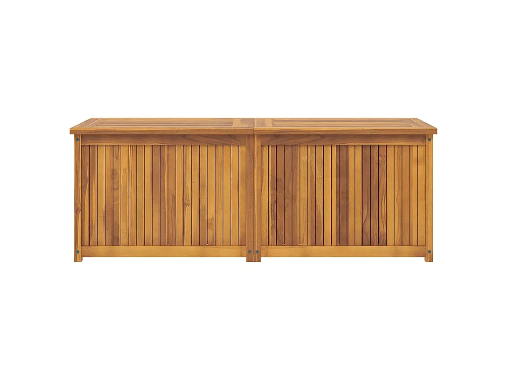 Baúl de jardín madera maciza de teca 150x50x55 cm