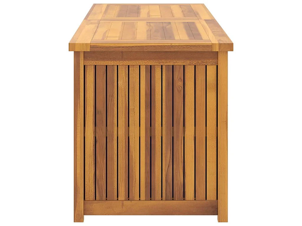 Baúl de jardín madera maciza de teca 150x50x55 cm