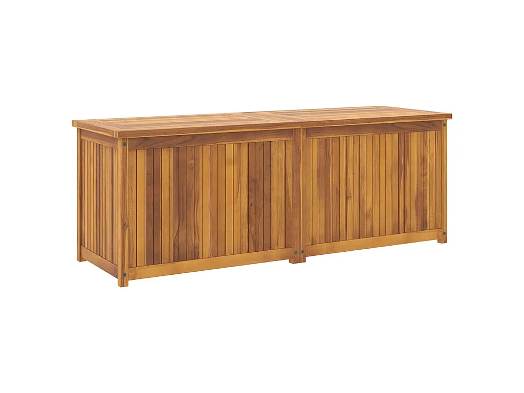 Baúl de jardín madera maciza de teca 150x50x55 cm
