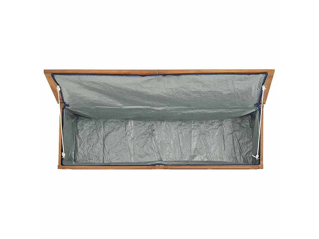 Baúl de jardín madera maciza de teca 150x50x55 cm