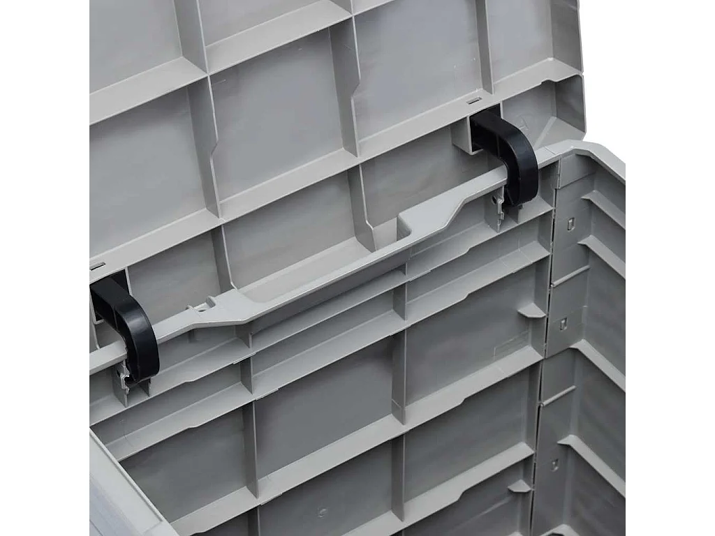 Opbergbox voor in de tuin 90 L lichtgrijs