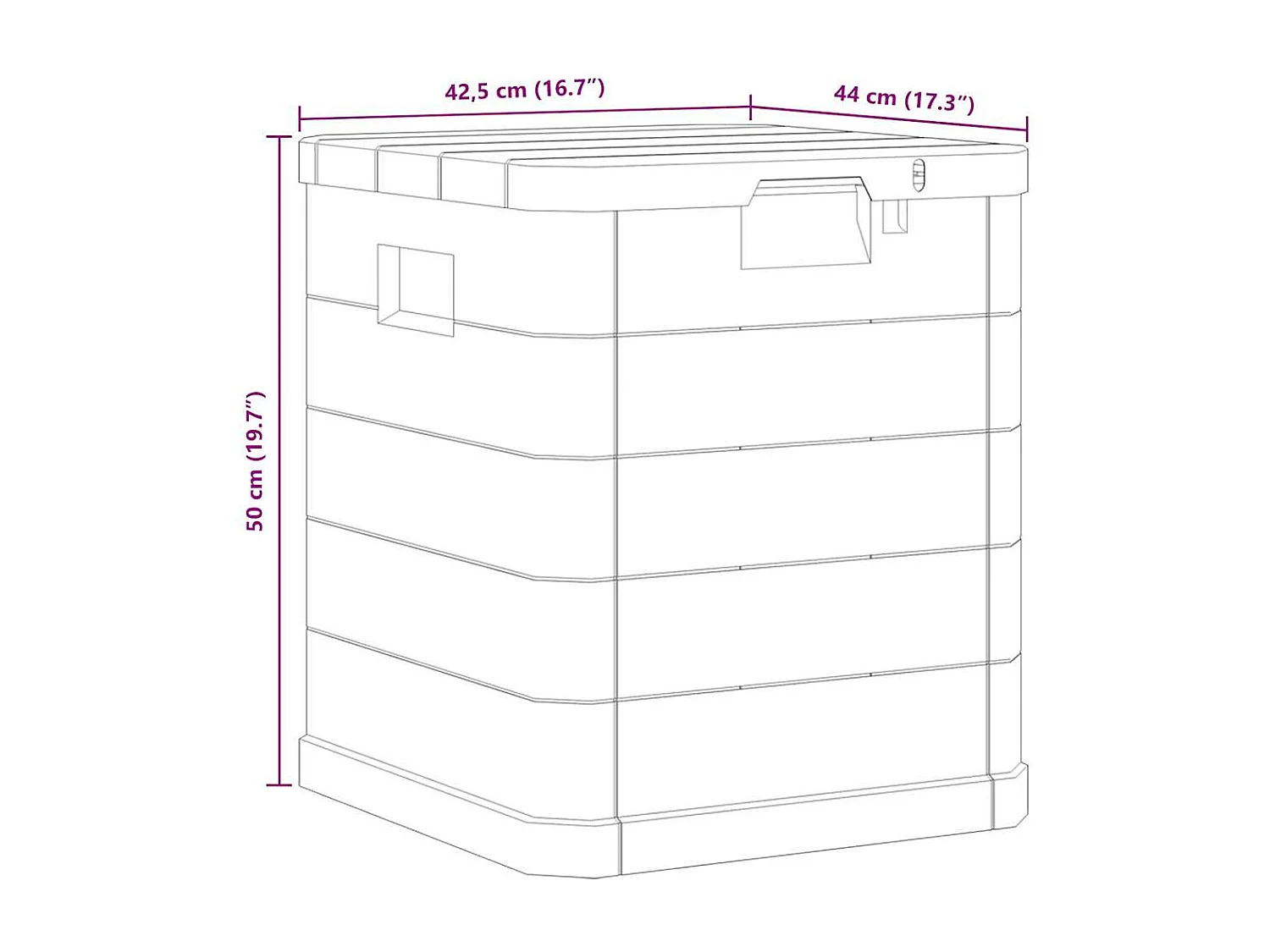 Garten-Aufbewahrungsbox 90 L Hellgrau