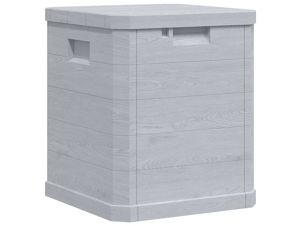 Boîte de rangement de jardin 90 L Gris clair