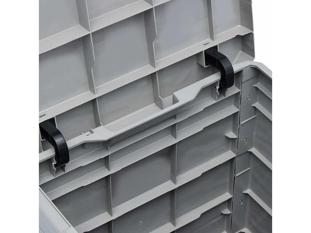 Boîte de rangement de jardin 90 L Gris clair