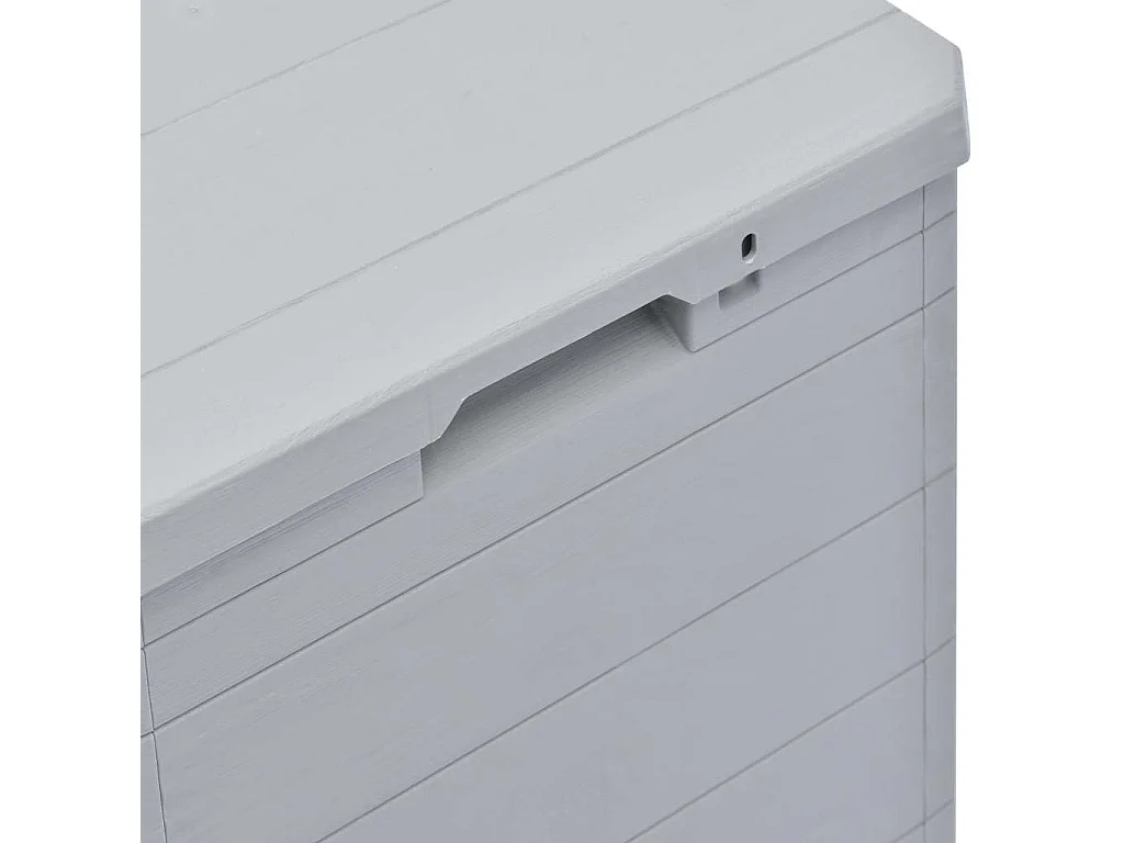 Boîte de rangement de jardin 90 L Gris clair