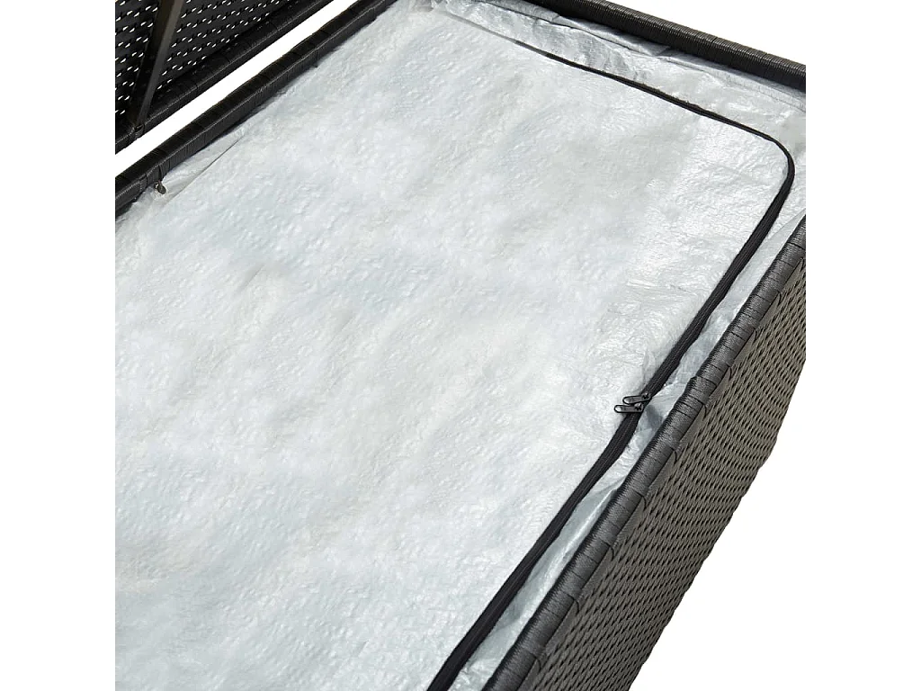 Gartenbox Poly Rattan 100x50x50 cm Schwarz