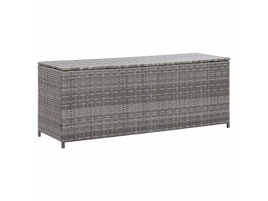Baule da Giardino Grigio 150x50x60 cm in Polyrattan