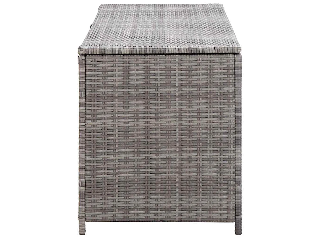 Baule da Giardino Grigio 150x50x60 cm in Polyrattan