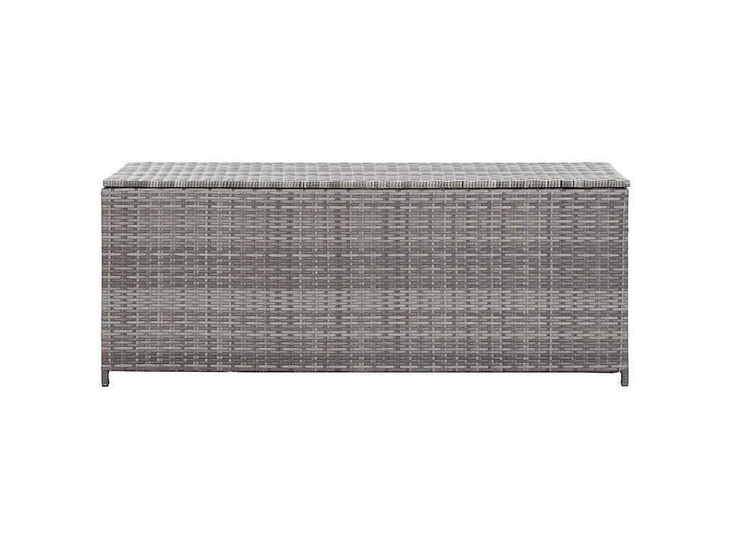 Baule da Giardino Grigio 150x50x60 cm in Polyrattan