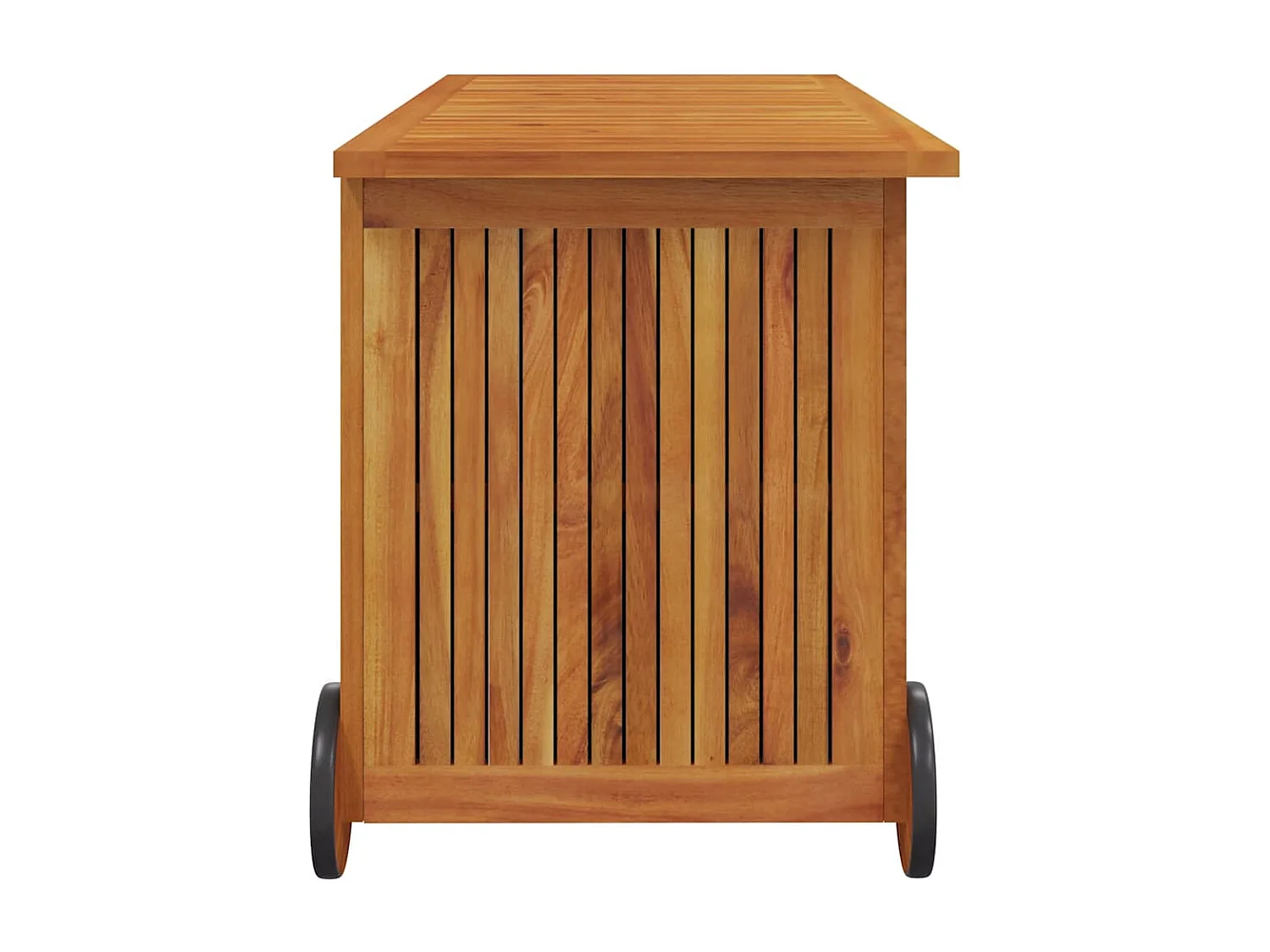 Boîte de rangement de jardin avec roues 113x50x58cm Bois acacia