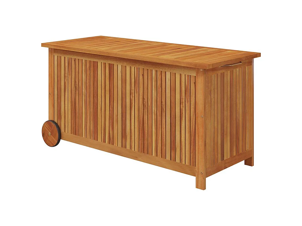 Contenitore Giardino con Ruote 113x50x58 Legno Massello Acacia