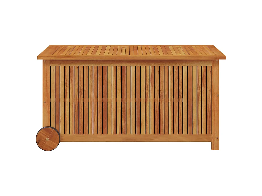 Contenitore Giardino con Ruote 113x50x58 Legno Massello Acacia