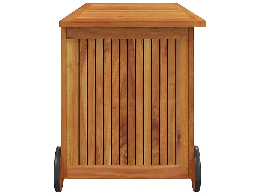 Contenitore Giardino con Ruote 113x50x58 Legno Massello Acacia