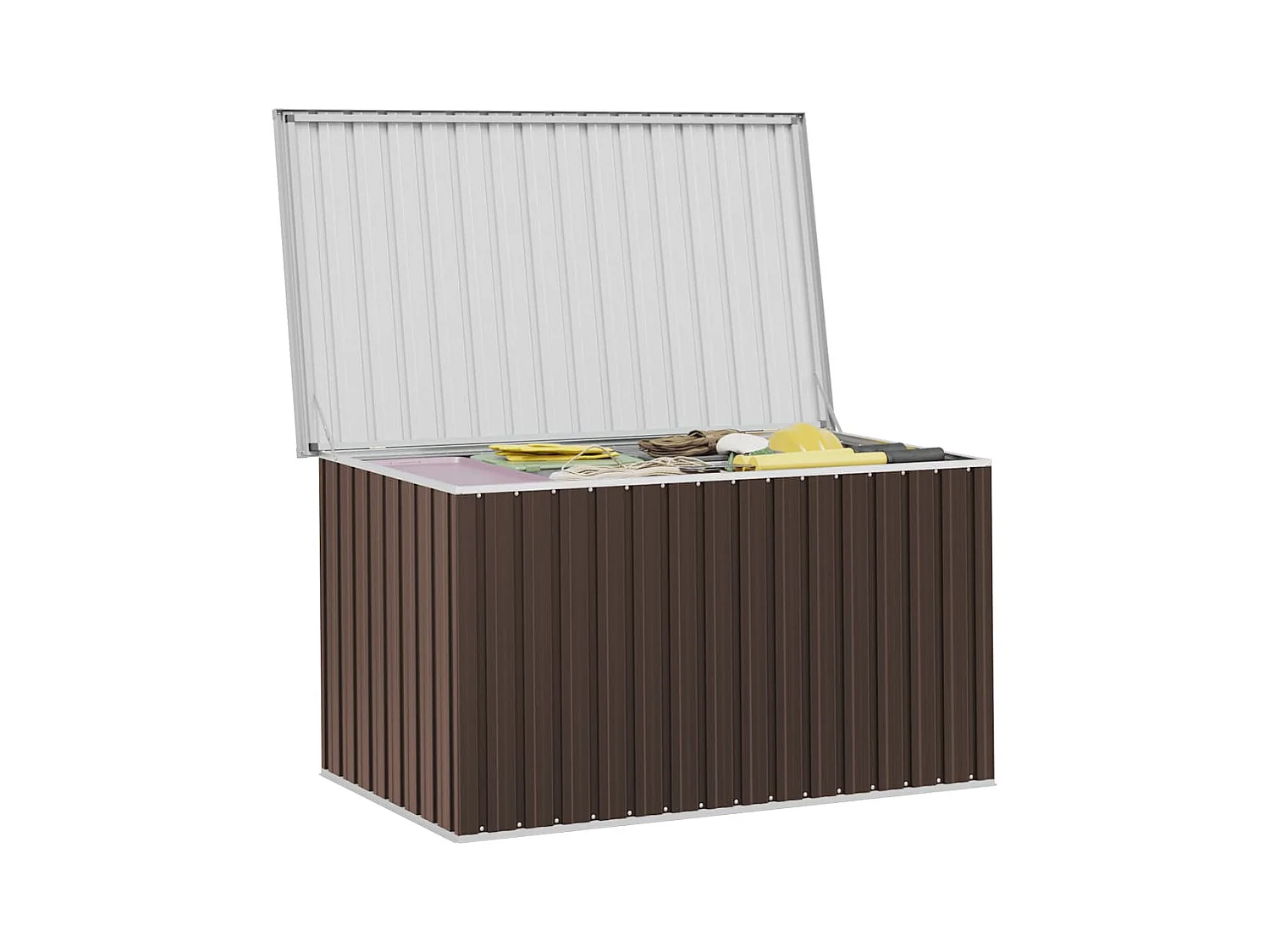 Caja de almacenamiento de jardín marrón 171x99x93 cm