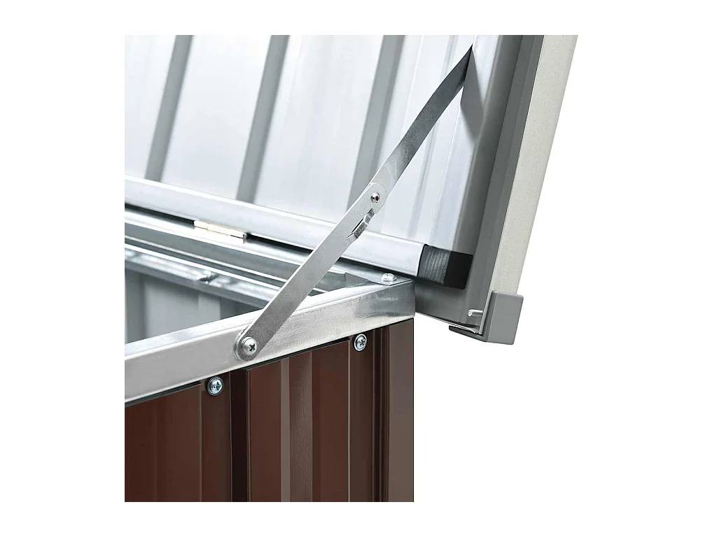 Caja de almacenamiento de jardín marrón 171x99x93 cm