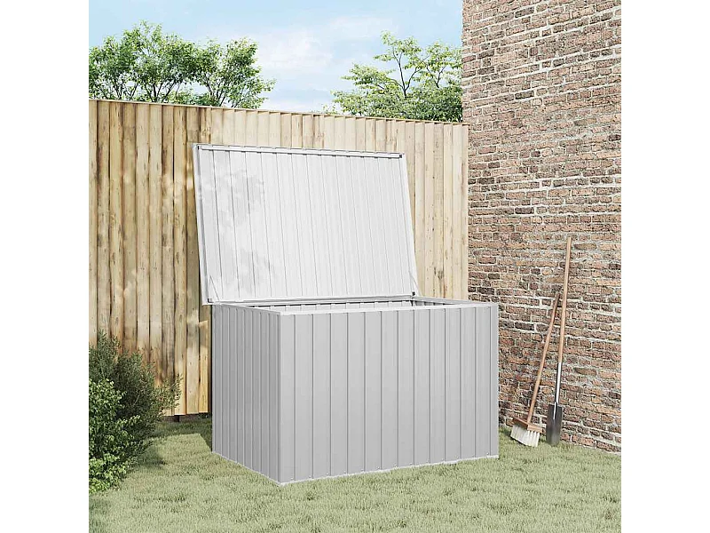 Caja de almacenaje para jardín gris 149x99x93 cm