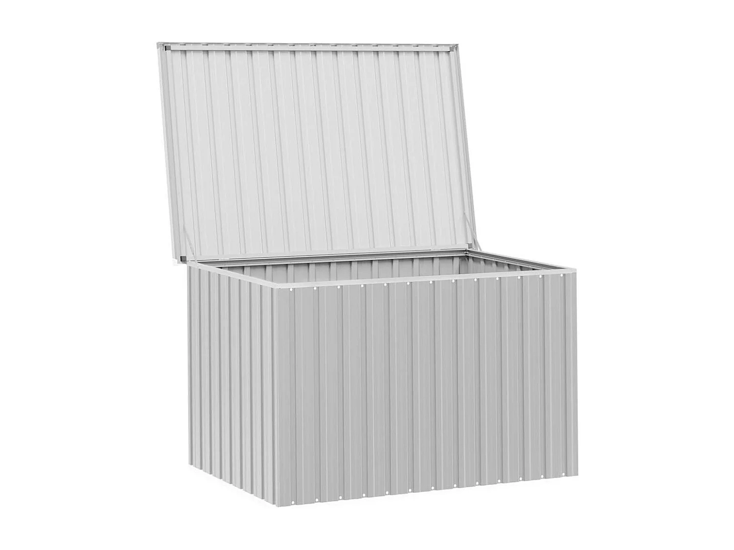 Caixa de arrumação para jardim 149x99x93 cm cinzento