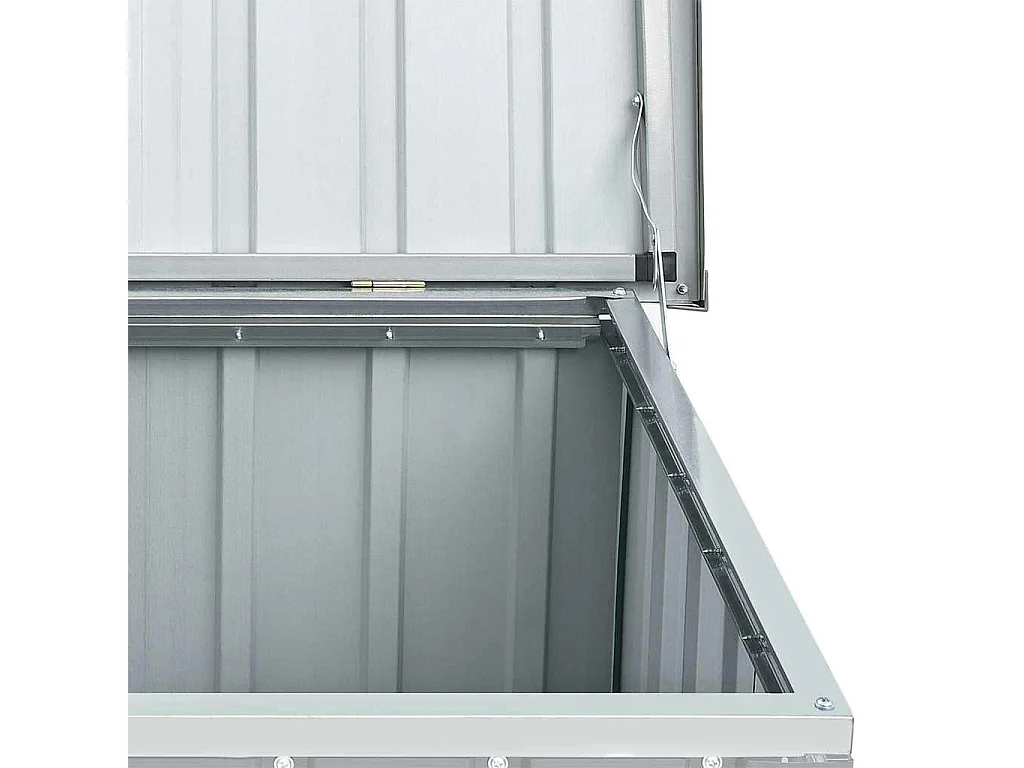 Caixa de arrumação para jardim 149x99x93 cm cinzento